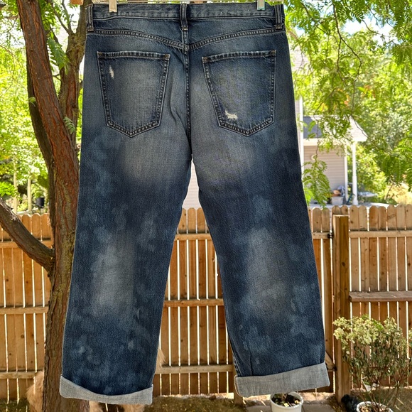 Banana Republic Medium Wash Blue Boyfriend Roby Paint Splatter Jeans Premium 30 - Picture 6 of 16